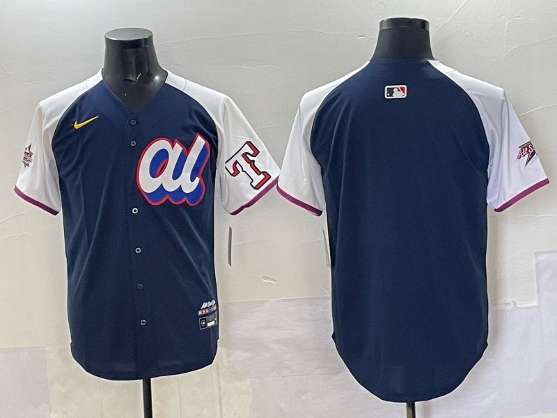 Men 2025 Texas Rangers blank blue Nike MLB All Star jersey 0058